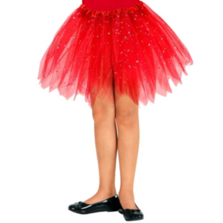 Glittrande Tutu Tyllkjol Barn Röd