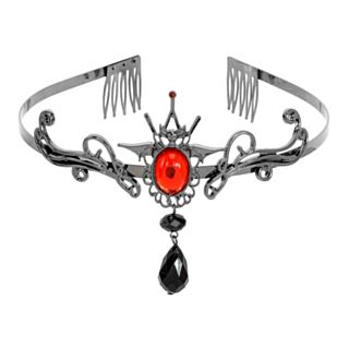 Vampyr Tiara Svart/Röd