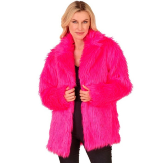 80-tal Pälskappa Neonrosa