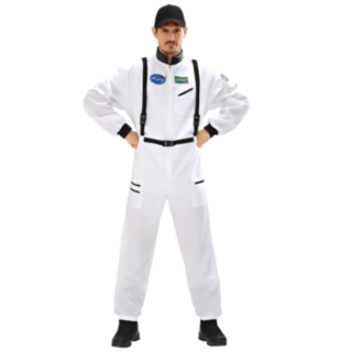 Vit Astronaut Maskeraddräkt