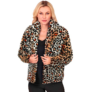 Leopard Pälsjacka
