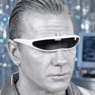 Vita Robotglasögon