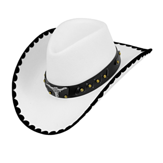 Texas Cowboyhatt Vit