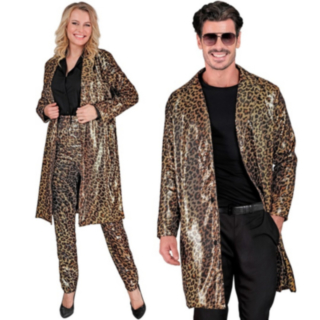 Leopard Paljettrock Guld