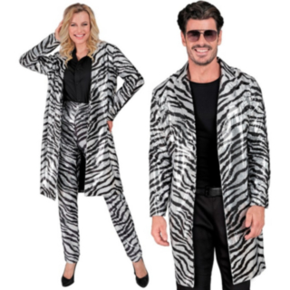 Zebra Paljettrock Silver