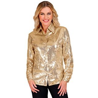 Shiny Paljettskjorta Guld