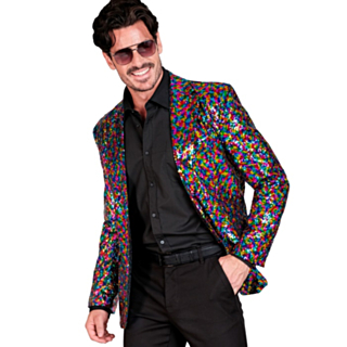 Disco Herr Paljettkavaj Flerfärgad