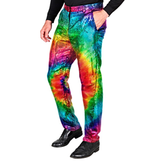 Tie Dye Paljettbyxor Regnbåge