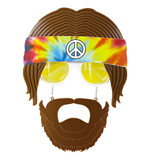Hippie Glasögon & Skägg