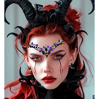 Maleficent Ansiktssmycken Lila
