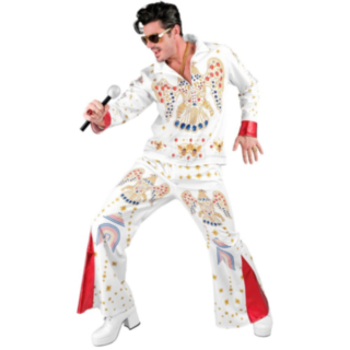 Rock’n’Roll Kung Maskeraddräkt Vit Rock’n’Roll Kung Maskeraddräkt Vit