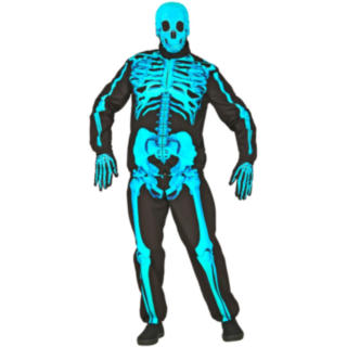 Neon Skelett Maskeraddräkt Turkos Neon Skelett Maskeraddräkt Turkos
