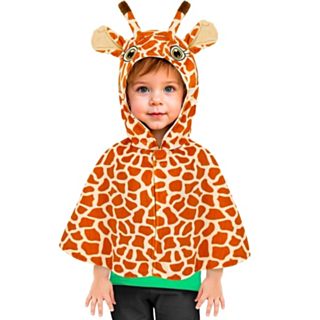 Giraff Plyschponcho Barndräkt