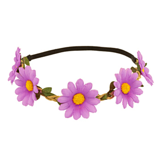 Blommigt Hårband Lila