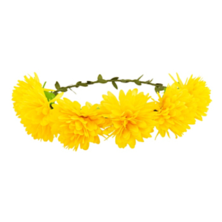 Blommigt Hårband Gul