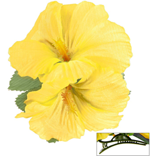 Hibiskus Hårklämma Gul