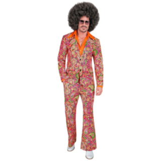 Ljusrosa Hippiedude Maskeraddräkt