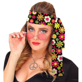 60-tal Blommigt Pannband