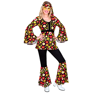 60-tal Blommig Hippie Maskeraddräkt