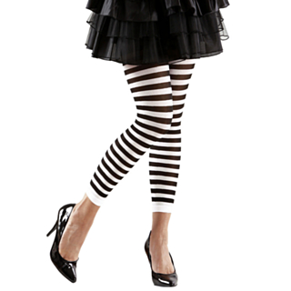 Randiga Leggings Svart/Vit