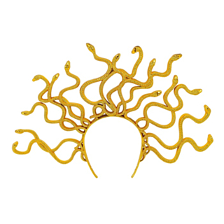 Medusa Orm Hårband Guld