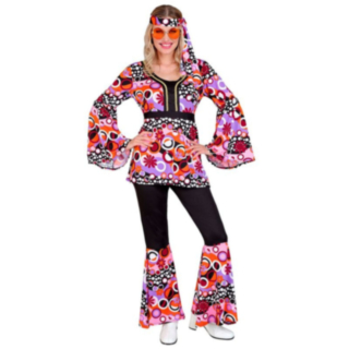 70-tal Flower Hippie Maskeraddräkt