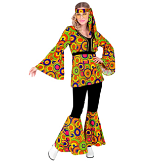 70-tal Groovy Cirklar Maskeraddräkt Gul