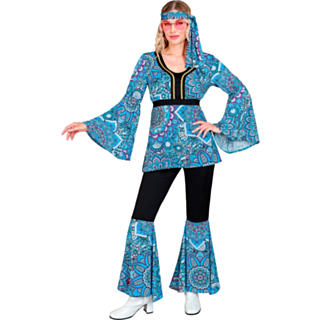 60-tal Mandala Hippie Maskeraddräkt Turkos