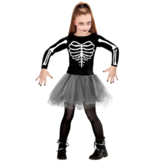 Ballerina Skelett Barndräkt