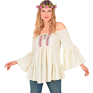 Hippie Tröja Gräddvit