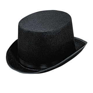 Stor Svart Hög Hatt