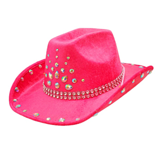 Diamant Cowboyhatt Ljusrosa