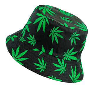 Weed Bucket Hat Svart/Grön