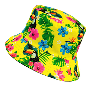 Tukan Hawaii Bucket Hat Gul