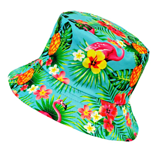 Flamingo Hawaii Bucket Hat Turkos