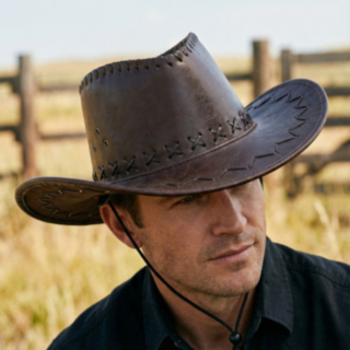 Cowboyhatt Brun