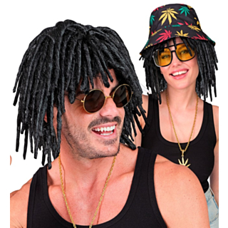 Reggae Dreadlock Peruk Svart