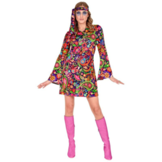 60-tal Blomster Hippie Maskeraddräkt