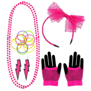 80-tal Set Neonrosa
