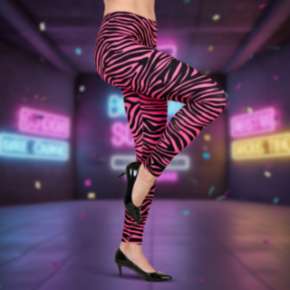 Neonrosa 80-talsleggings