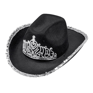 Tiara Cowboyhatt Svart