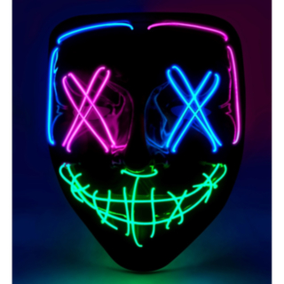 Purge LED-mask Blå/Rosa/Grön