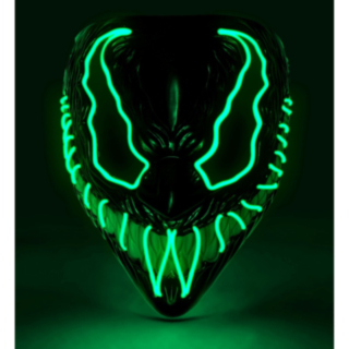 Monster LED-mask Grön