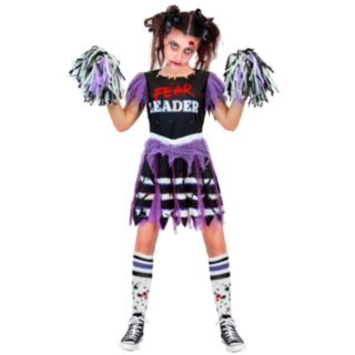Zombie Cheerleader Barndräkt Lila