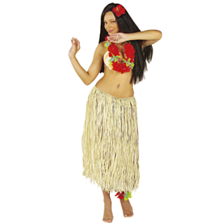 Hula Hula-kjol, strå Raffie