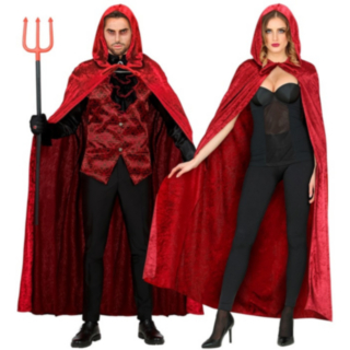 Sammet Vampyrcape Vinröd