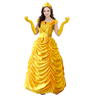 Sagolik Prinsessa Belle Maskeraddräkt