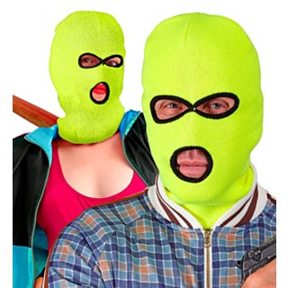 Rånare Balaklava Neongul