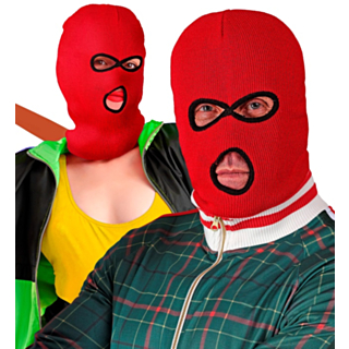 Rånare Balaklava Röd