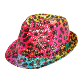 Leopardfläckig Fedora Regnbåge